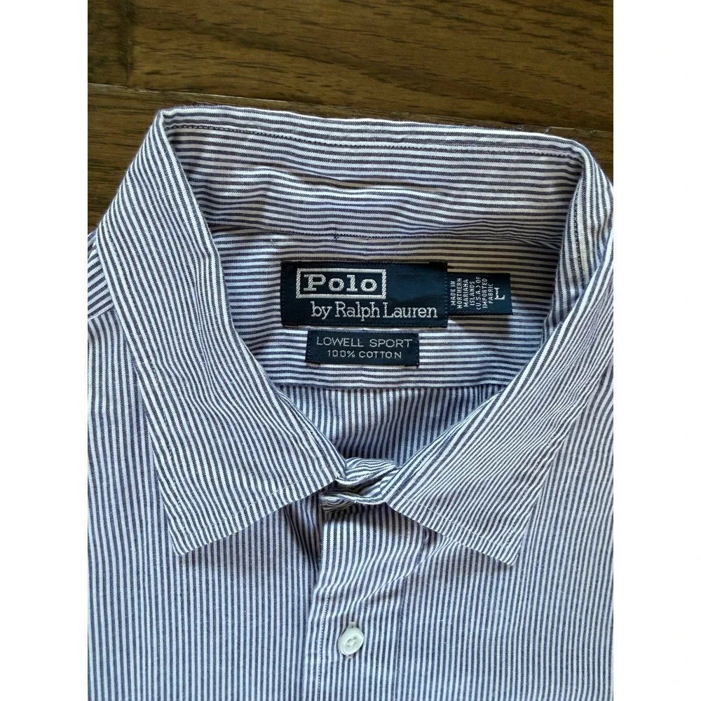 Polo Ralph Lauren Lowell Sport Striped Button Down Shirt‎ Large Preppy